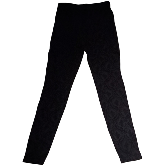 Merona Pants - Merona Dressy black leggings with flocking size M